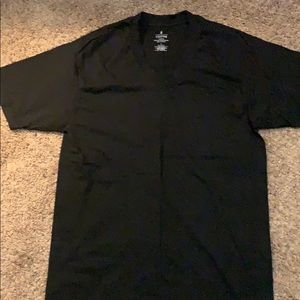 Large, V-neck Stanford shirt black